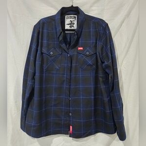 Dixxon NWOT Blue Plaid Womens Shirt
